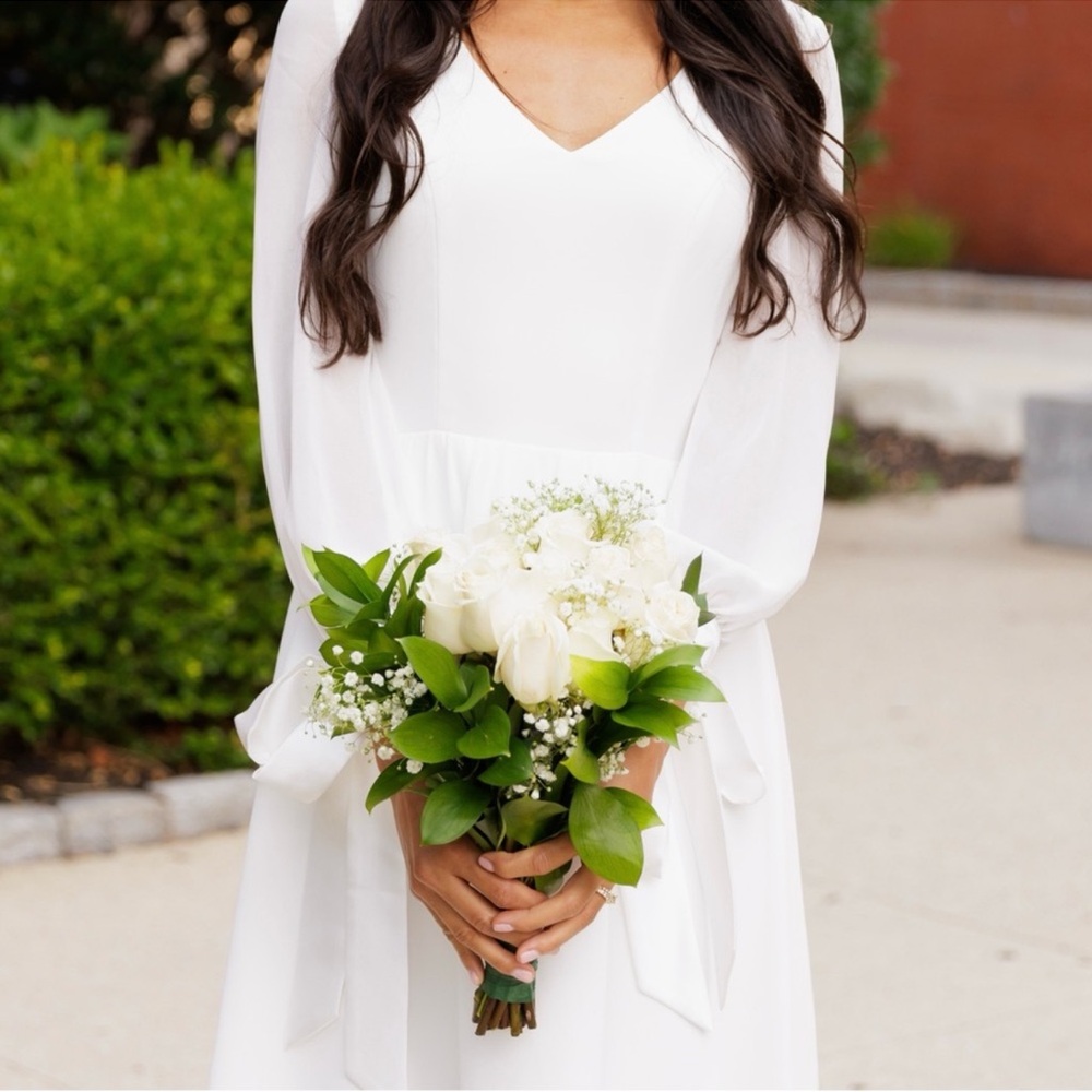 Elegant White Women's Dress for bridal.